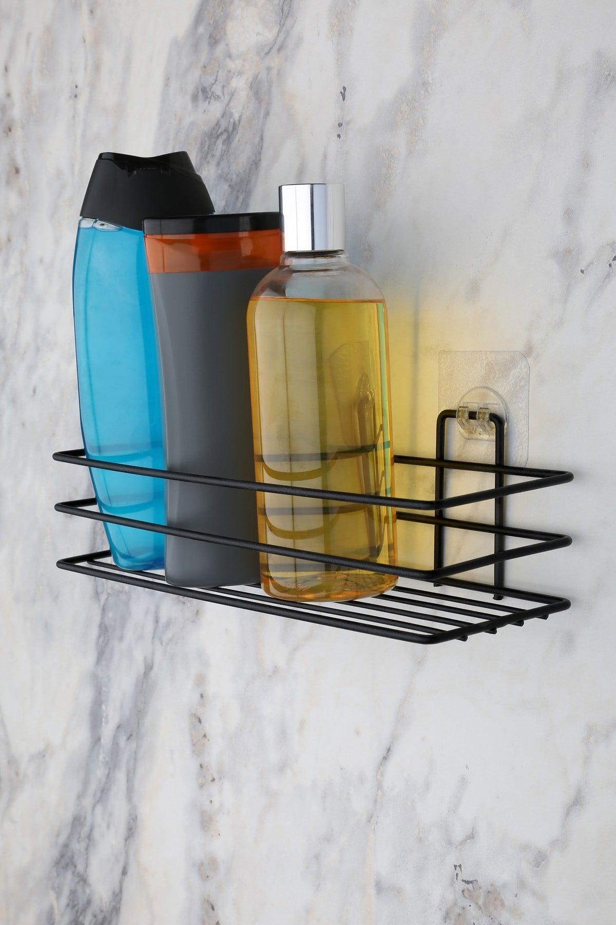 Adhesive Bathroom Shelf Matte Black