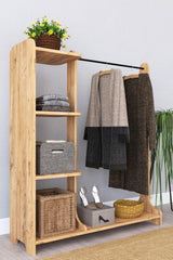 Style Coat Rack Standing Clothes Hanger And Garment Hanger Clothes Cabinet - Atlantik Pine - Swordslife