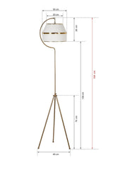 Sucette Floor Lamp White - Gold Lmbd-62 - Swordslife