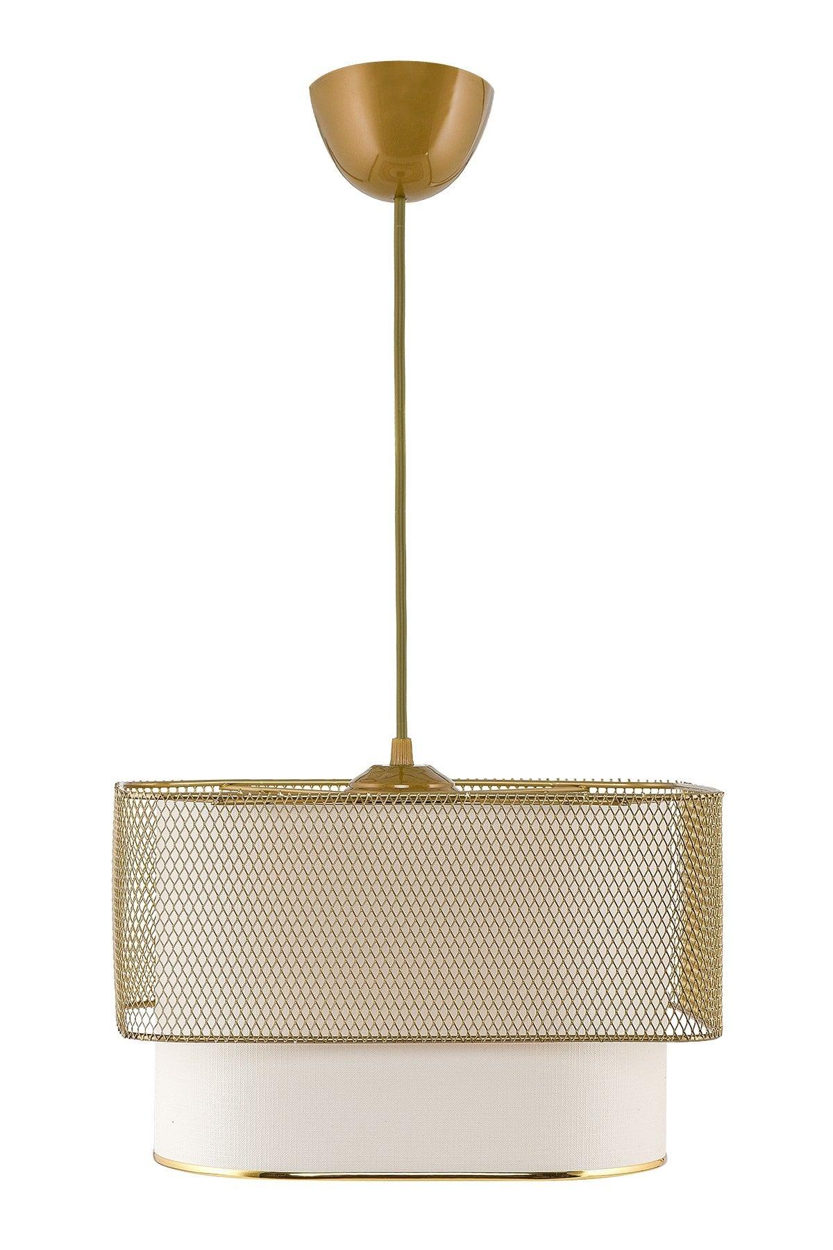 Suffisant Chandelier Gold White Mdrn-45