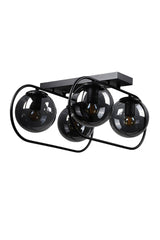 Sühan 4th Row Black-smoked Globe Glass Chandelier - Swordslife