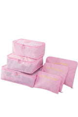 Suitcase Luggage Organizer Organizer Set of 6-pink - Swordslife