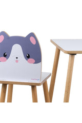 Children's Activity Table and Chair Set with Summer Erase - Mdf- Cat - Swordslife