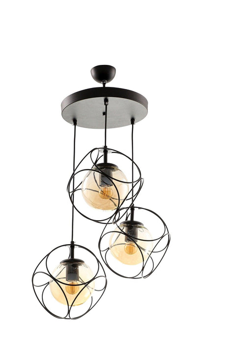 Suna 3rd Black-honey Glass Chandelier - Swordslife