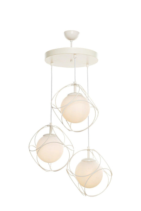 Suna 3rd White-white Glass Chandelier - Swordslife