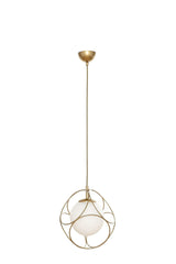 Suna Single Tumbled-white Glass Chandelier - Swordslife