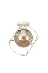 Suna Single White-honey Glass Ceiling Mount Chandelier - Swordslife