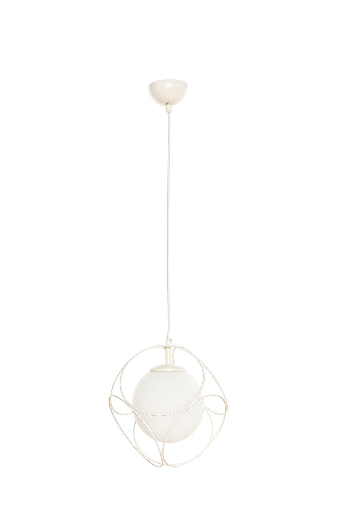 Suna Single White-white Glass Chandelier - Swordslife