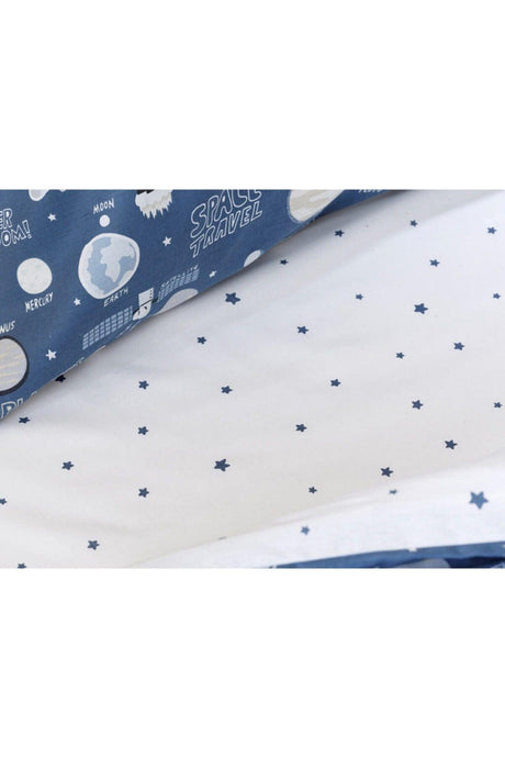 Super Plane Cotton Kids Duvet Cover Set 160x220 Cm Indigo - Swordslife