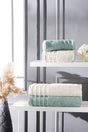 Supreme Bamboo Extra Soft High Quality Towel Set- Ecru/green (2*50x85+2*70x140) - Swordslife