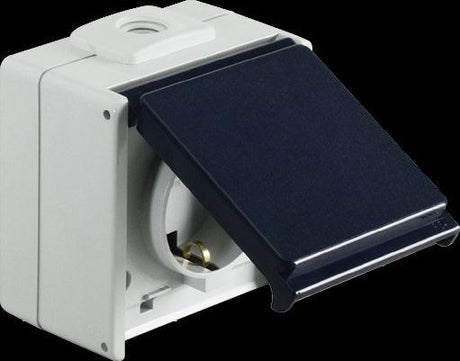 Surface mounted protective contact socket - IP54 / 1 floor / 250V-50Hz-16A / IP54 - Swordslife