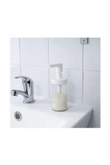 Tackan Liquid Soap Dispenser 2 Pieces Glass White Covered