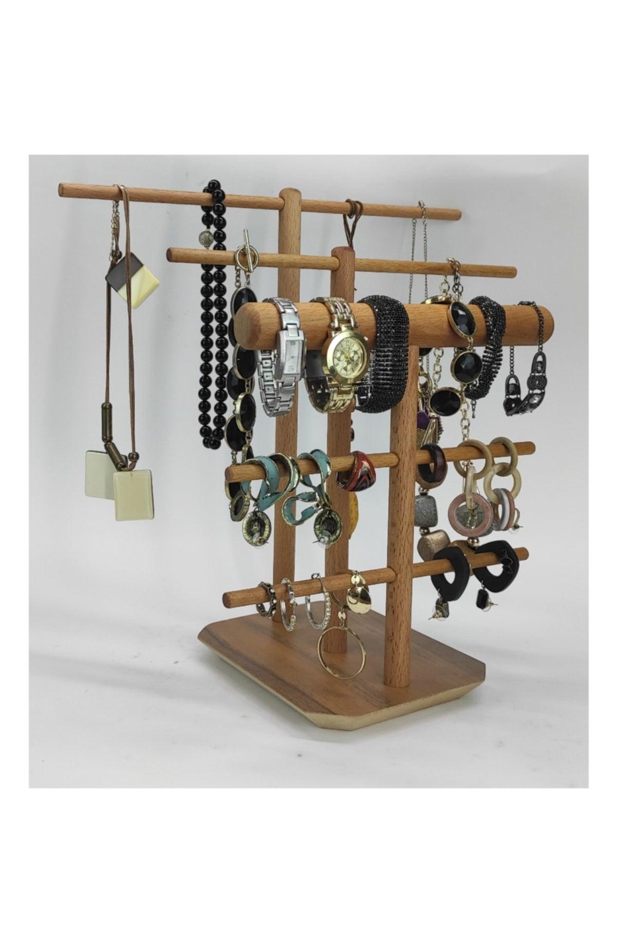 Jewelry Organizer Wooden Jewelry Hanger 35 Cm Jewelry Stand. Necklace Bracelet Strap Jewelry Organizer - Swordslife