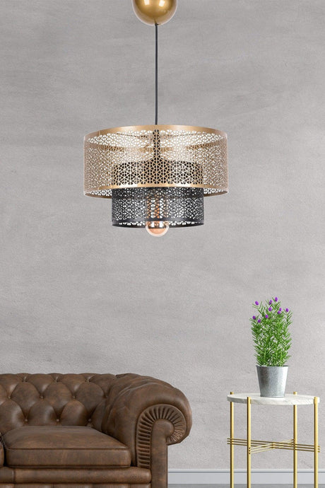 Tamiss Single Pendant Light Black Tumbled Mtla-46 - Swordslife