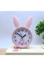 Rabbit Themed Desk Clock Kids Room Alarm Alarm Clock Pink - Swordslife