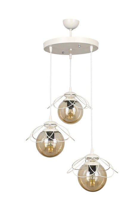 Calico 3rd Chandelier White Honey Glass - Swordslife