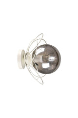 Alaca Ceiling Mount Single Chandelier White Smoked Glass - Swordslife