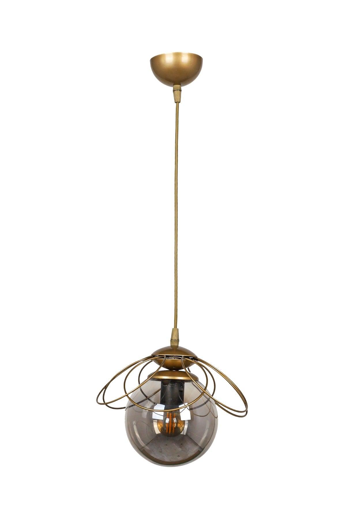 Alaca Single Chandelier Tumbled Smoked Glass - Swordslife