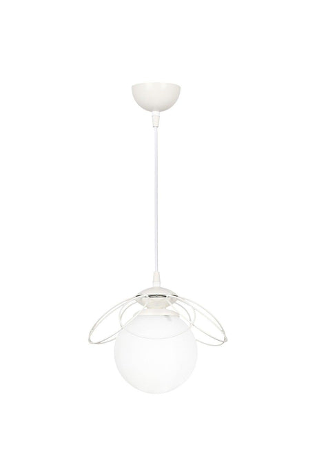 Alaca Single Chandelier White White Glass - Swordslife