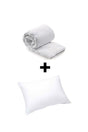 Single Antibacterial Microfiber Satin White Quilt Pillow Set - Swordslife