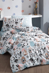 Single Miavv Blue Ranforce Duvet Cover Set - Swordslife