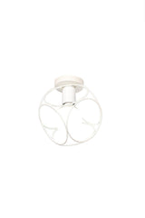 Thessaloniki Single White Ceiling Mount Chandelier - Swordslife