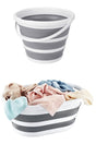 Tiny Mini Art Collapsible Laundry Basket