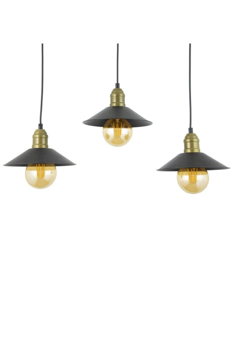 Triple Black Retro Rustic Model Modern Metal Pendant Chandelier - Swordslife