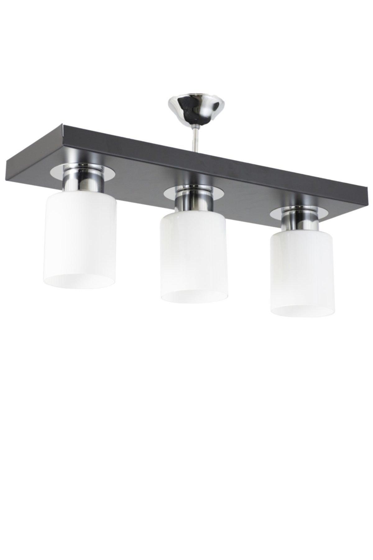 Triple Modern Sport Model Rectangular Tray Black Chandelier - Swordslife