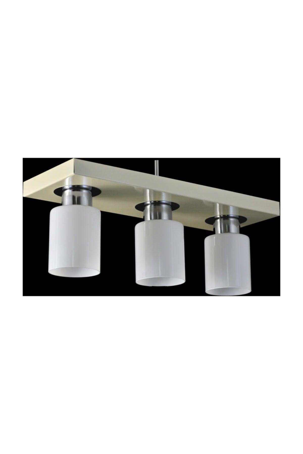 Triple Modern Sport Model Rectangle Tray Cream Chandelier - Swordslife