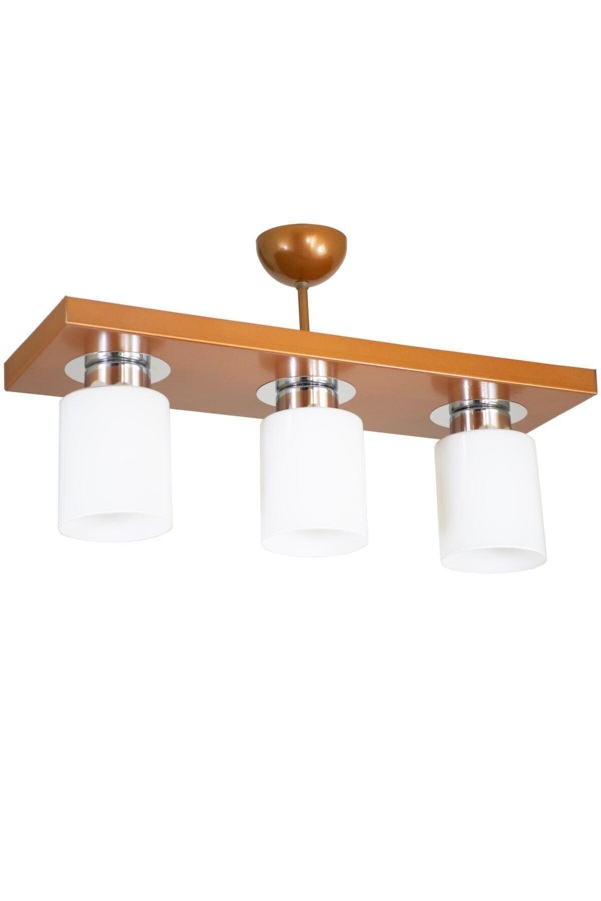 Triple Modern Sports Model Round Tray Copper Chandelier - Swordslife