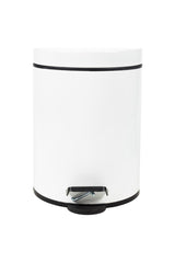 Toilet Bathroom Balcony Kitchen 3 Liter White Pedal Dustbin Waste Bin - Swordslife