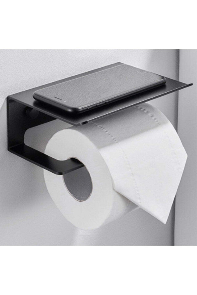 Toilet Roll Holder Black Stylish Design - Swordslife