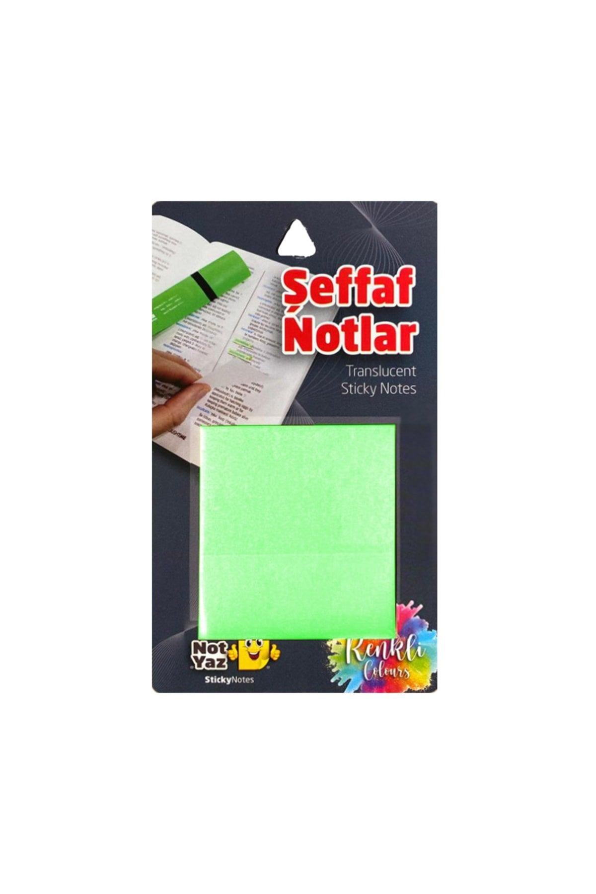 Transparent Green Sticky Note Paper 75x75mm 50