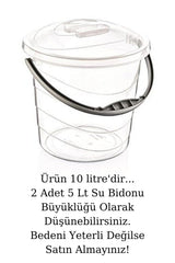 Transparent Lid Water Bucket 10 Liter