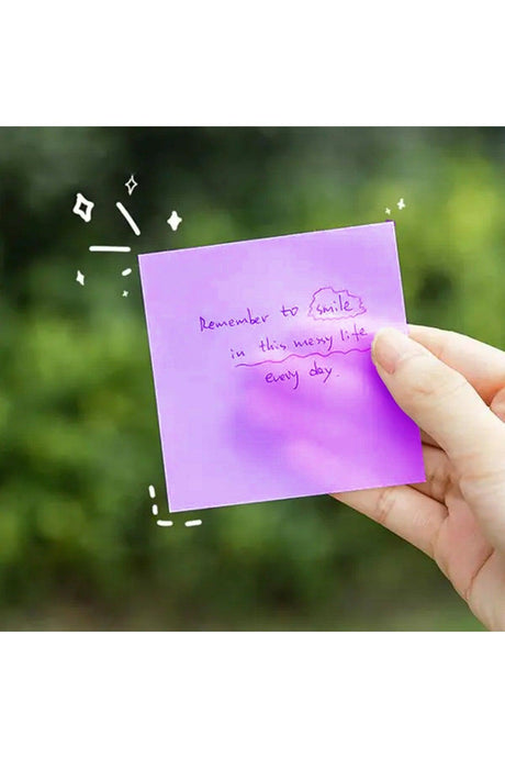 Transparent Purple Sticky Note Paper 75x75mm 50