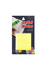 Transparent Yellow Sticky Note Paper 75x75mm 50