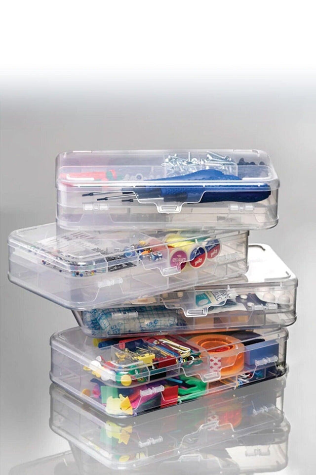 Transparente Hobby Box - Doppelseitige Werkzeugtasche Olta- Perlenring Stift Box Aufbewahrungsbehälter - Swordslife