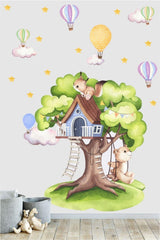 Tree House Kids Room Wall Sticker - Swordslife