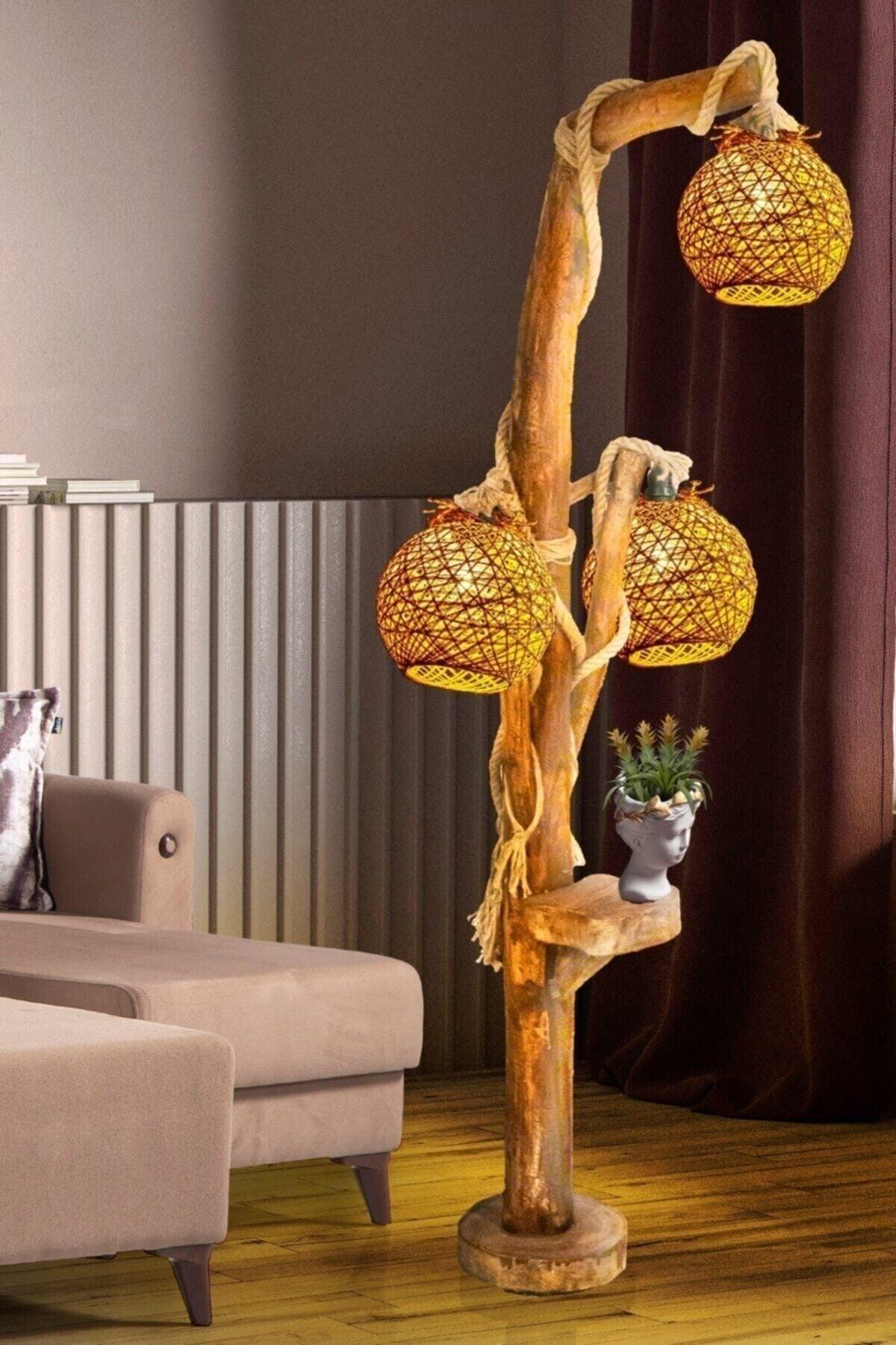 Tree Floor Lamp Disassembled Natural Tree Halicarnassus Series 170-180 - Swordslife