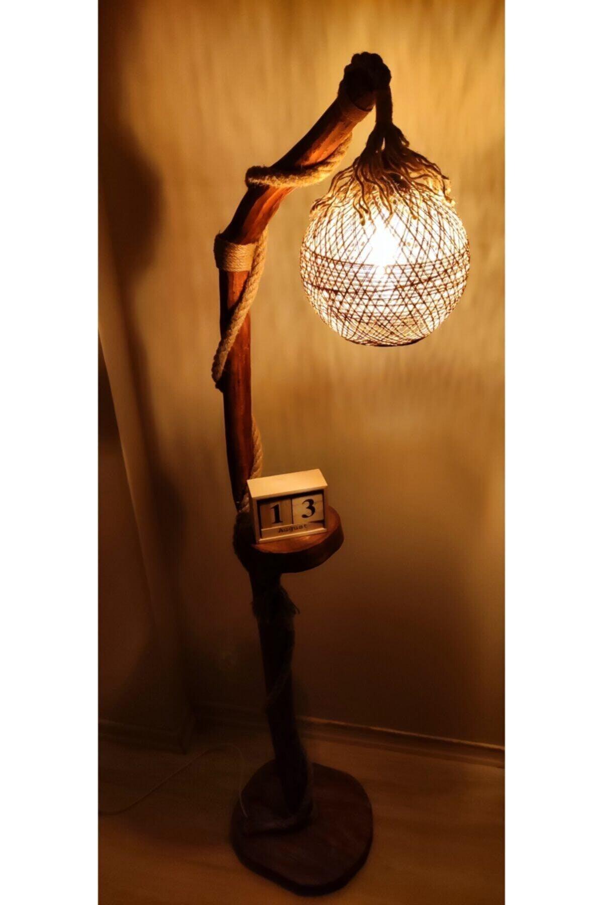 Tree Floor Lamp Natural Tree Island Series 140-150 Cm Single Sphere - Swordslife