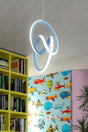 Trend Blue Modern White Led Chandelier Young Kids Room Chandelier - Swordslife