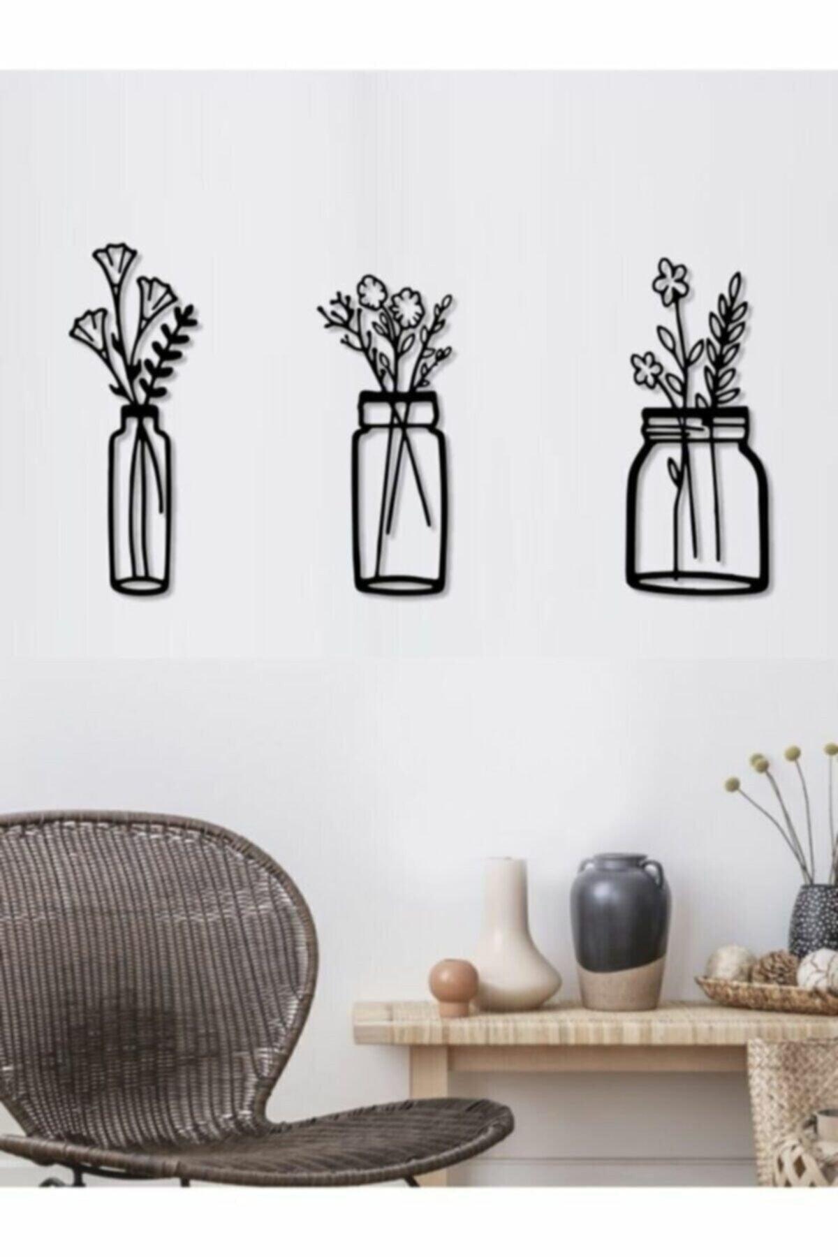 Trend Laser Cut Wooden Wall Decor Trend Flower Pots Syhsaksı - Swordslife