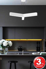 Tres (White Case, Yellow Light) Led Modern Led Chandelier - Swordslife