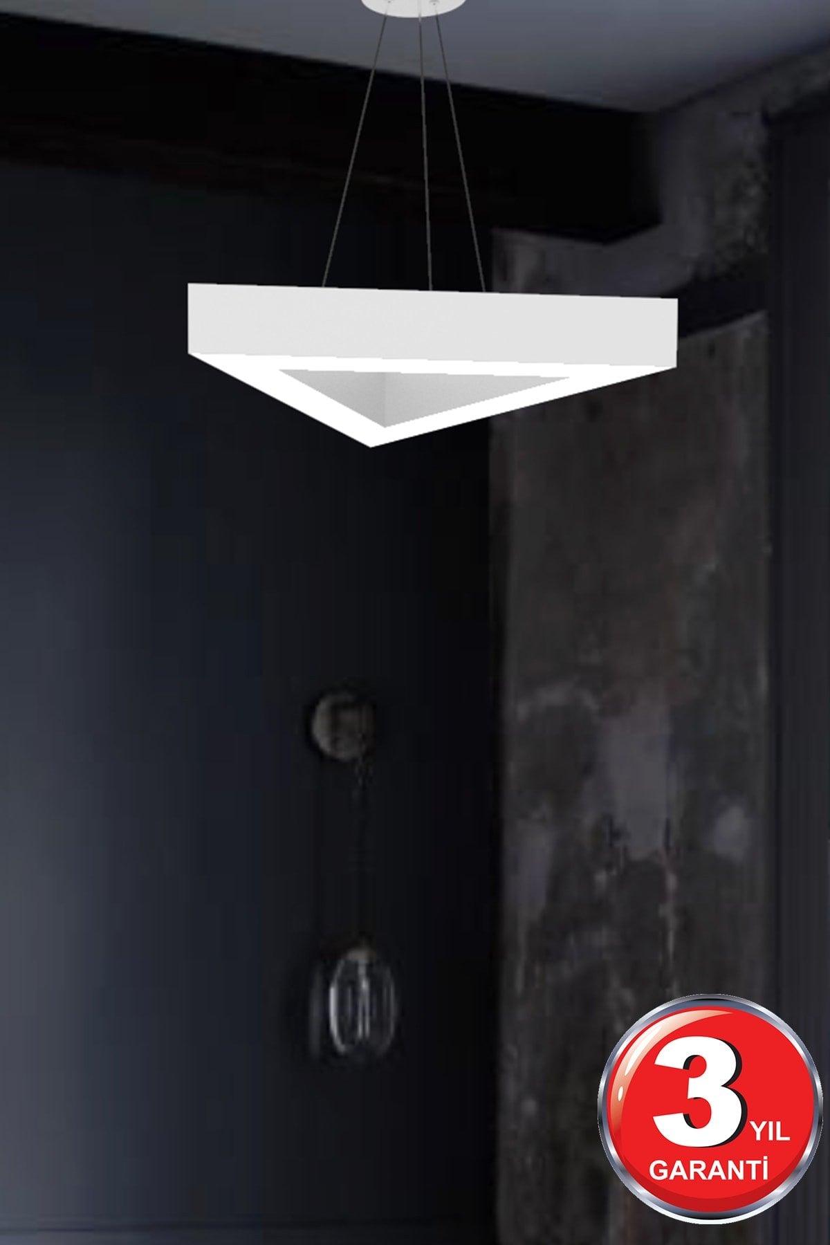 Trian Slim Led Pendant Fixture (White Case - 40 cm Side - 6500k) - Swordslife