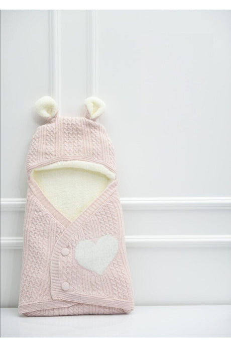 Knitwear Baby Girl Welsoft Sheep Wool Carry Cot Type Winter Heart Swaddle - Swordslife