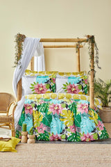 Tropic Green 100% Cotton Double Duvet Cover Set - Swordslife