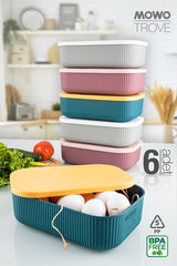 Trove 6 Pieces 3.2 Lt (mix) Kitchen Storage Container - Swordslife