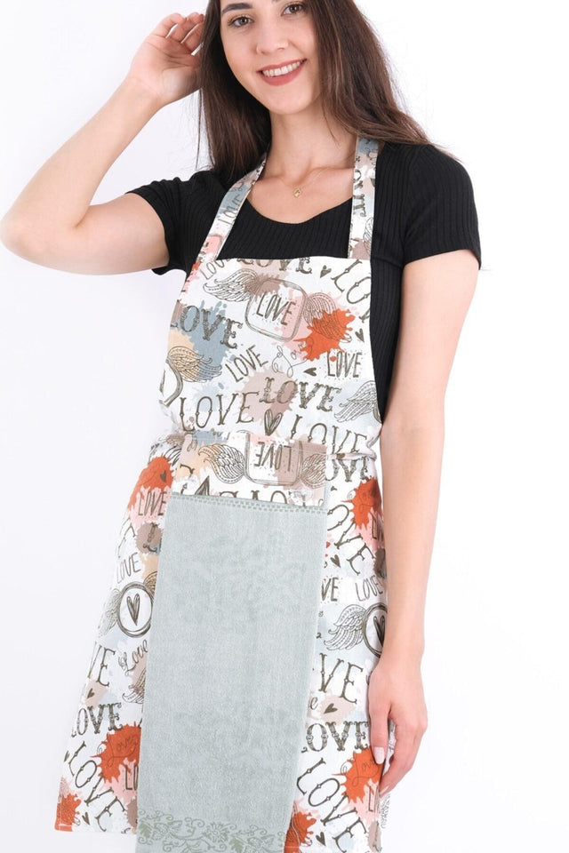 Tulipa Towel Kitchen Apron Models Gray - Swordslife