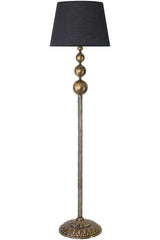 Tumbled 3 Piece Globe Floor Lamp Black - Swordslife